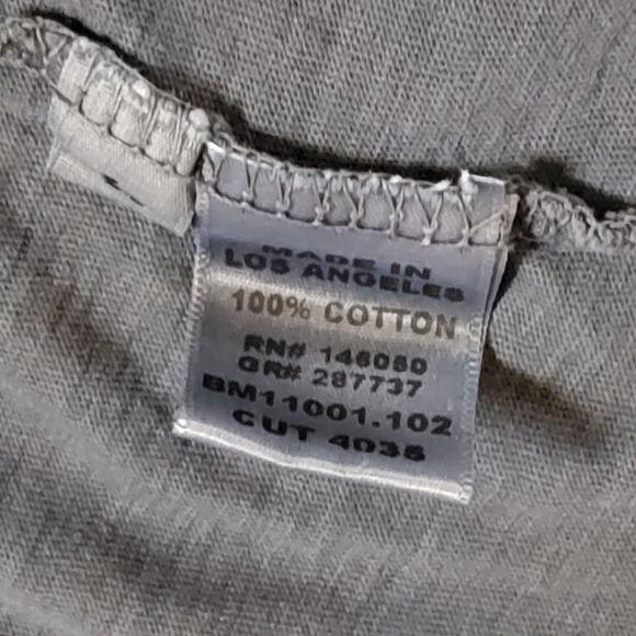 Buck Mason Slub Curved Hem Crewneck T-Shirt Tee Shirt L Grey New - Picture 5 of 9